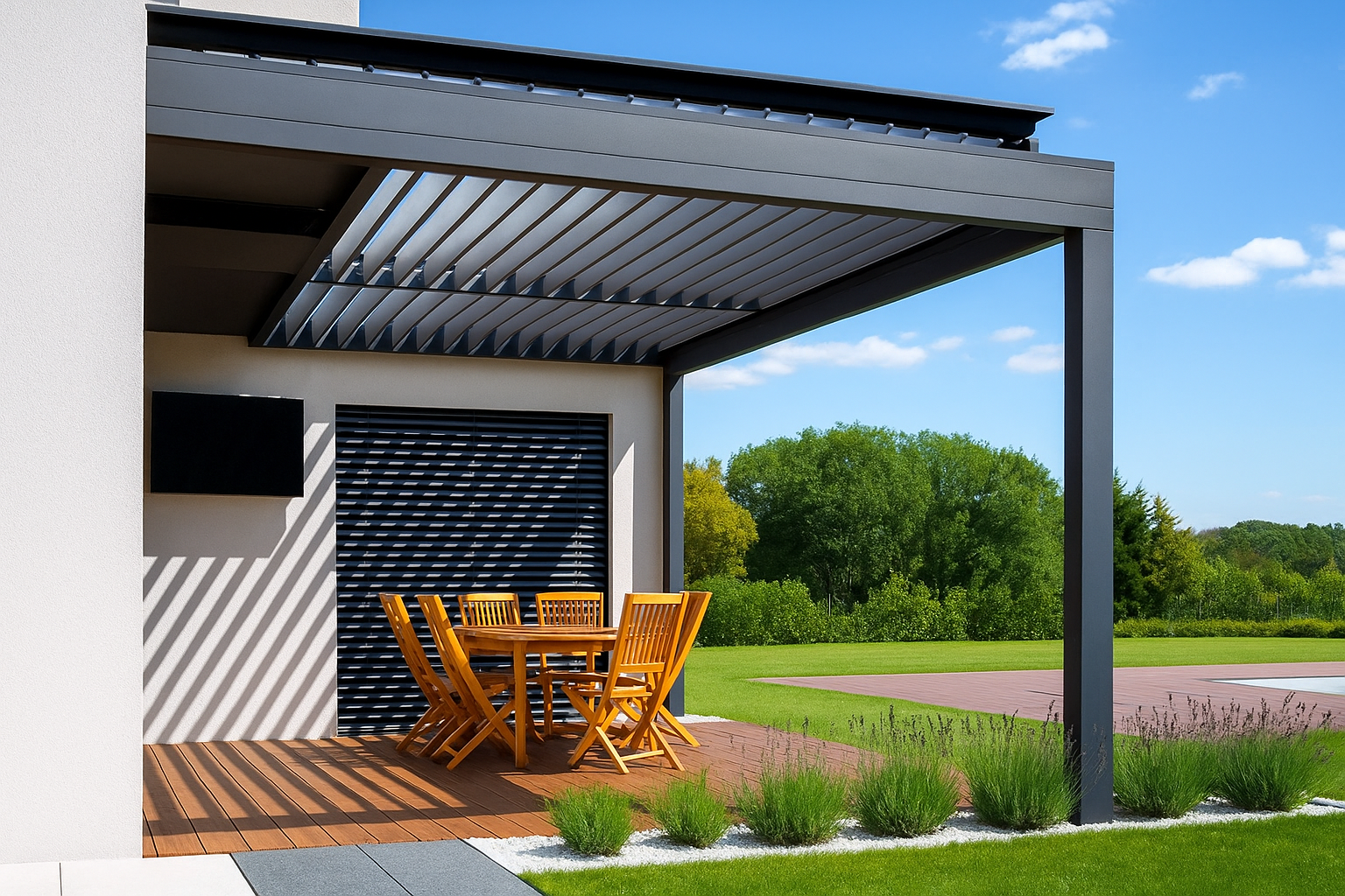 Rolling Roof Pergola görseli 3