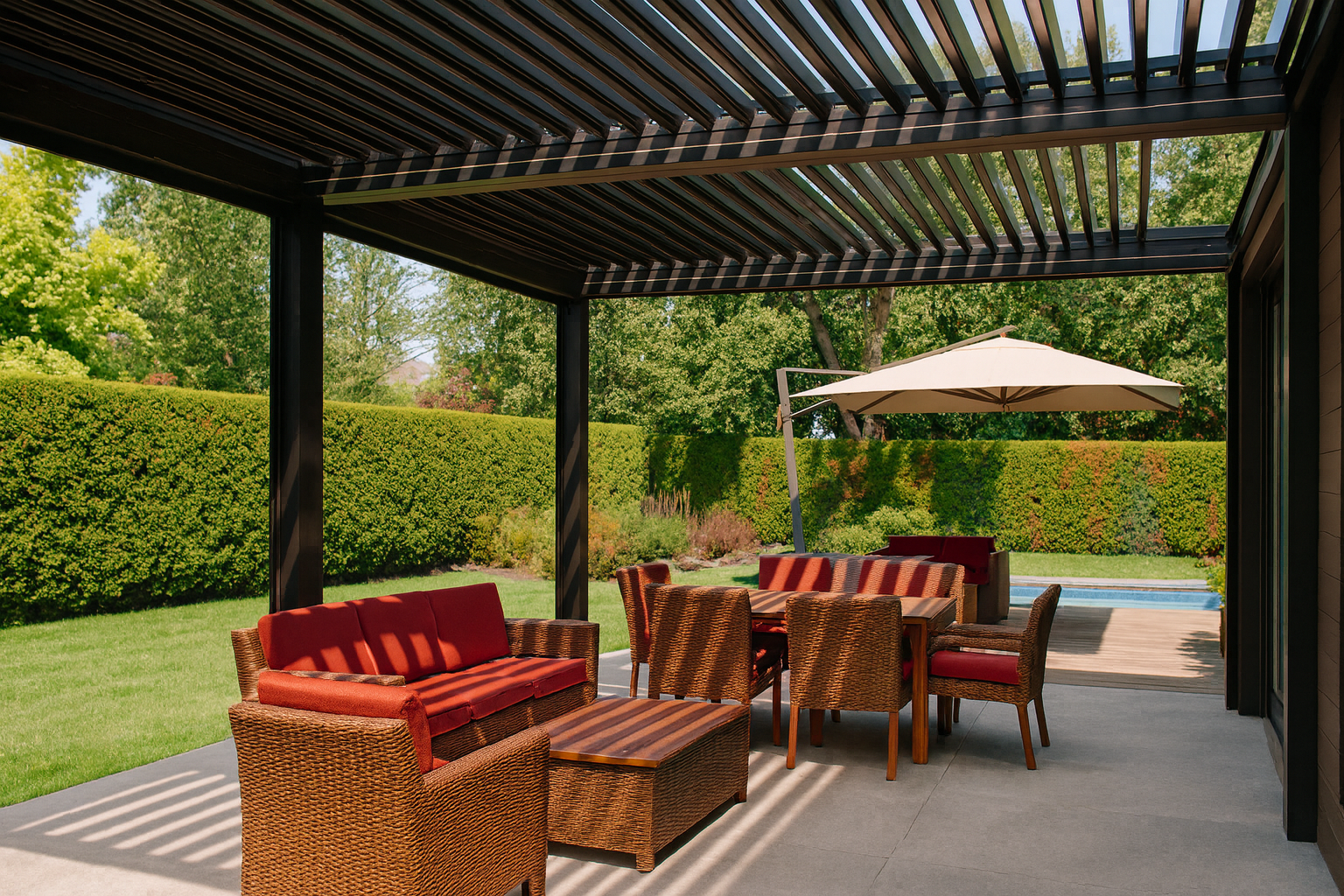 Rolling Roof Pergola görseli 5